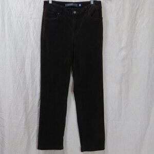 Christopher Blue Corduroy Pants Straight Leg SIZE 10 Brown Stretch